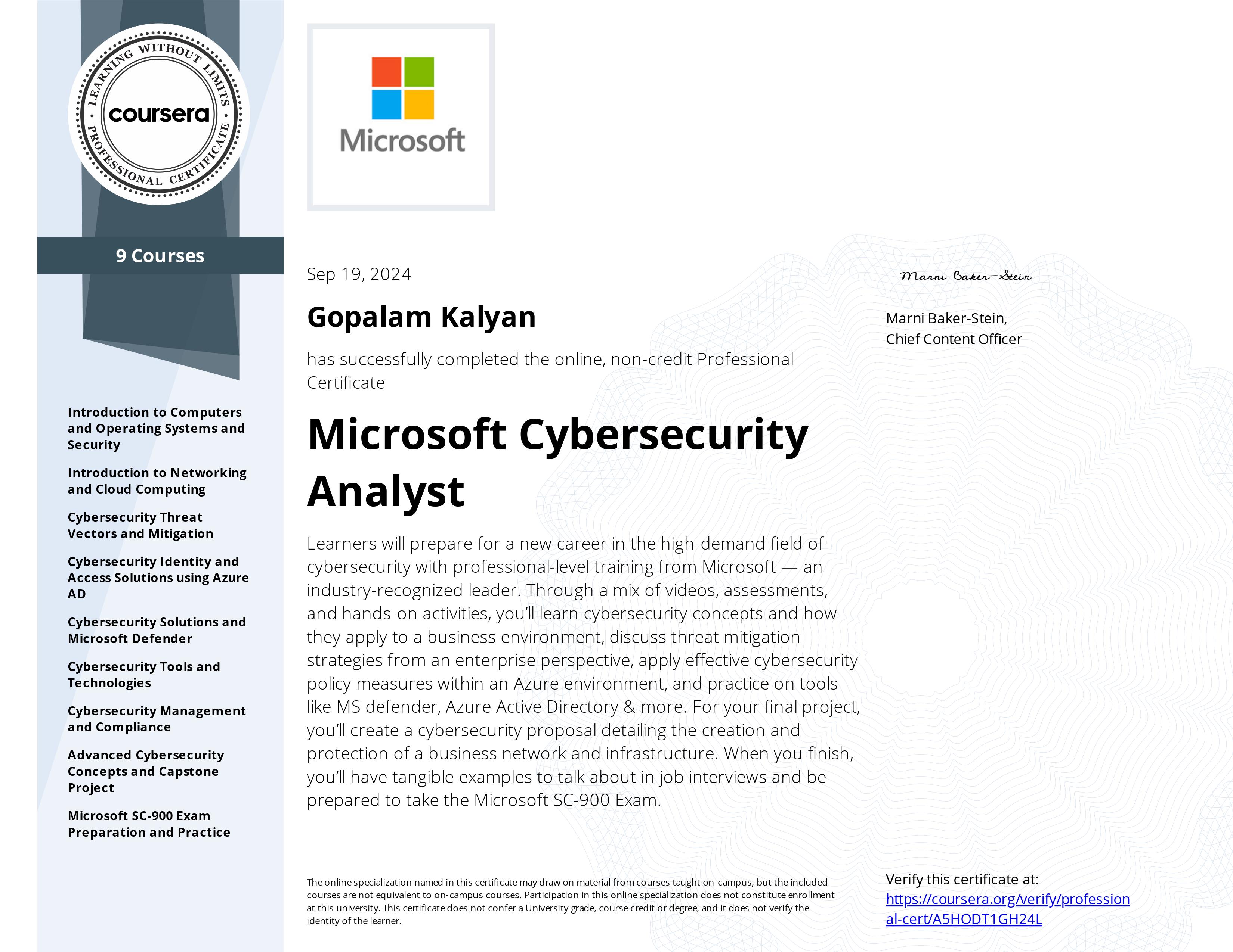 Certificate 5