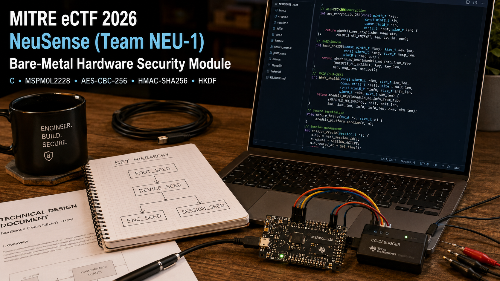 MITRE eCTF 2026 β Bare-Metal HSM Firmware (NeuSense)